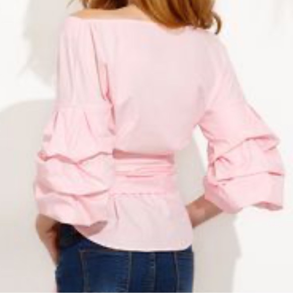 🌸Miss Selfridge🌸 wrap around shirt with puff sleeves🌸 - Picture 3 of 12
